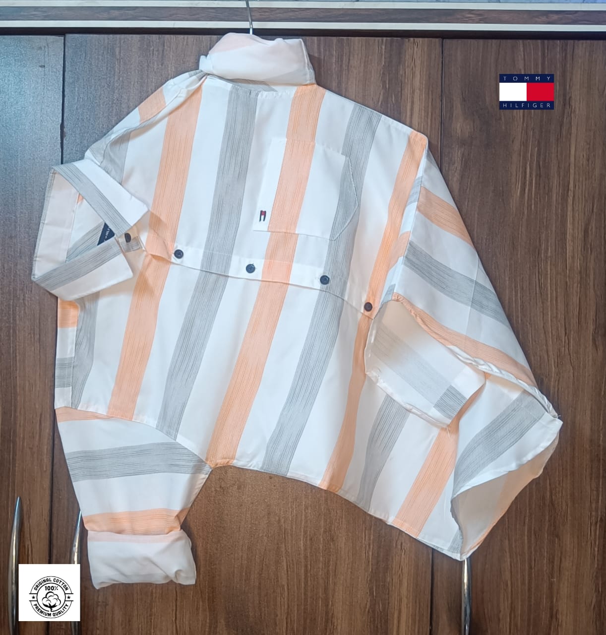 Hilfiger-Inspired Striped Casual Shirt