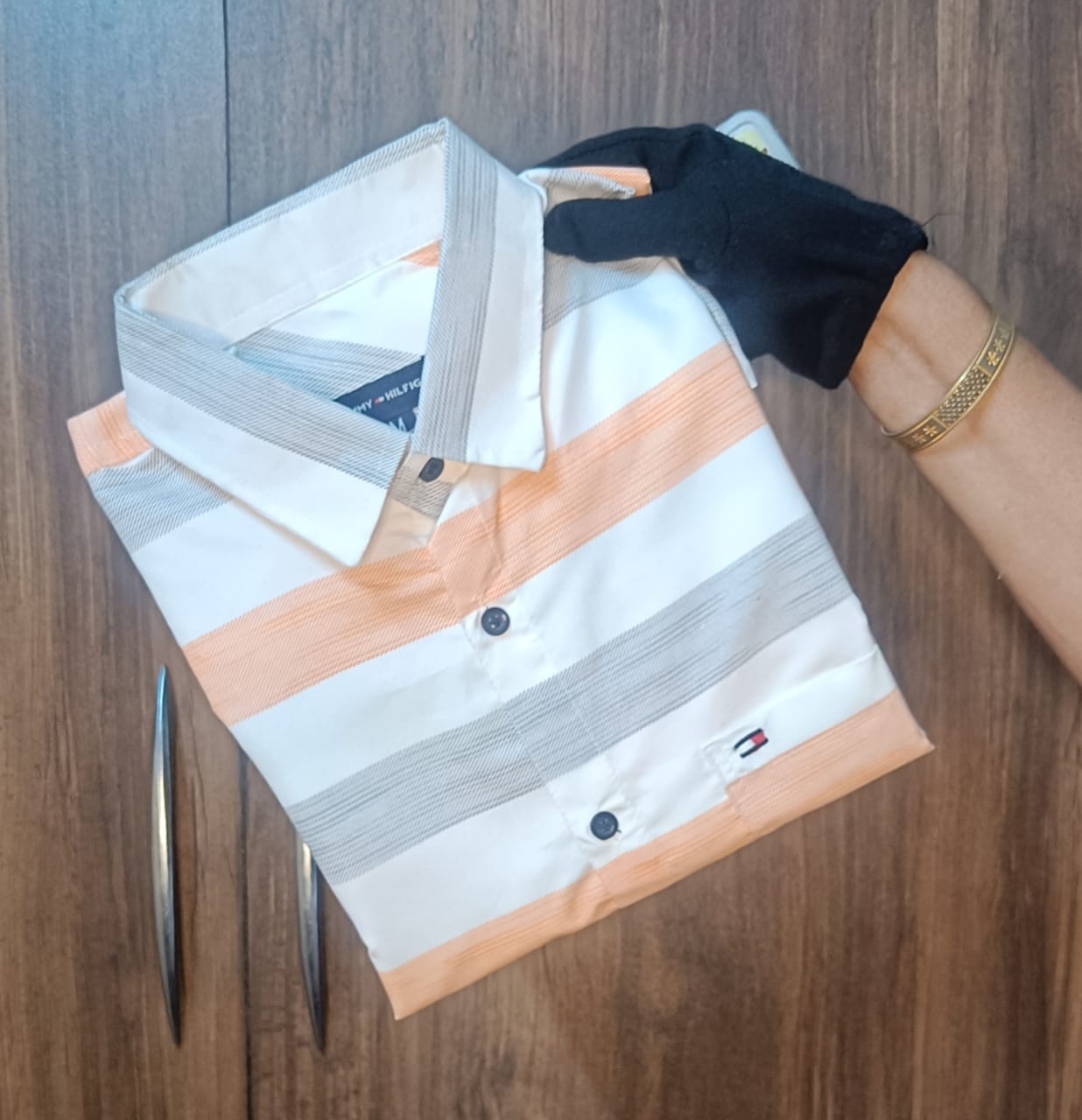 Hilfiger-Inspired Striped Casual Shirt