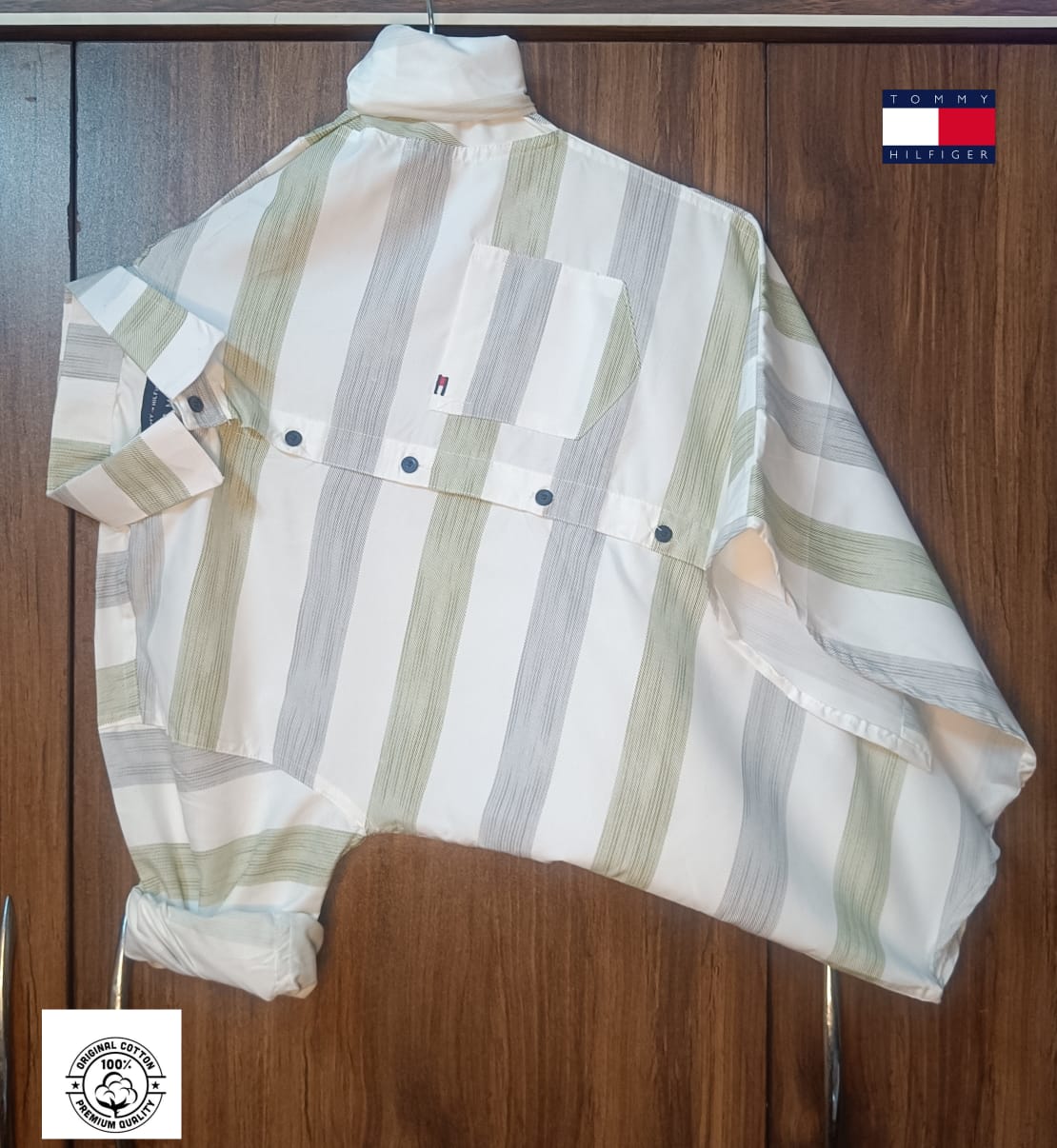 Hilfiger-Inspired Striped Casual Shirt